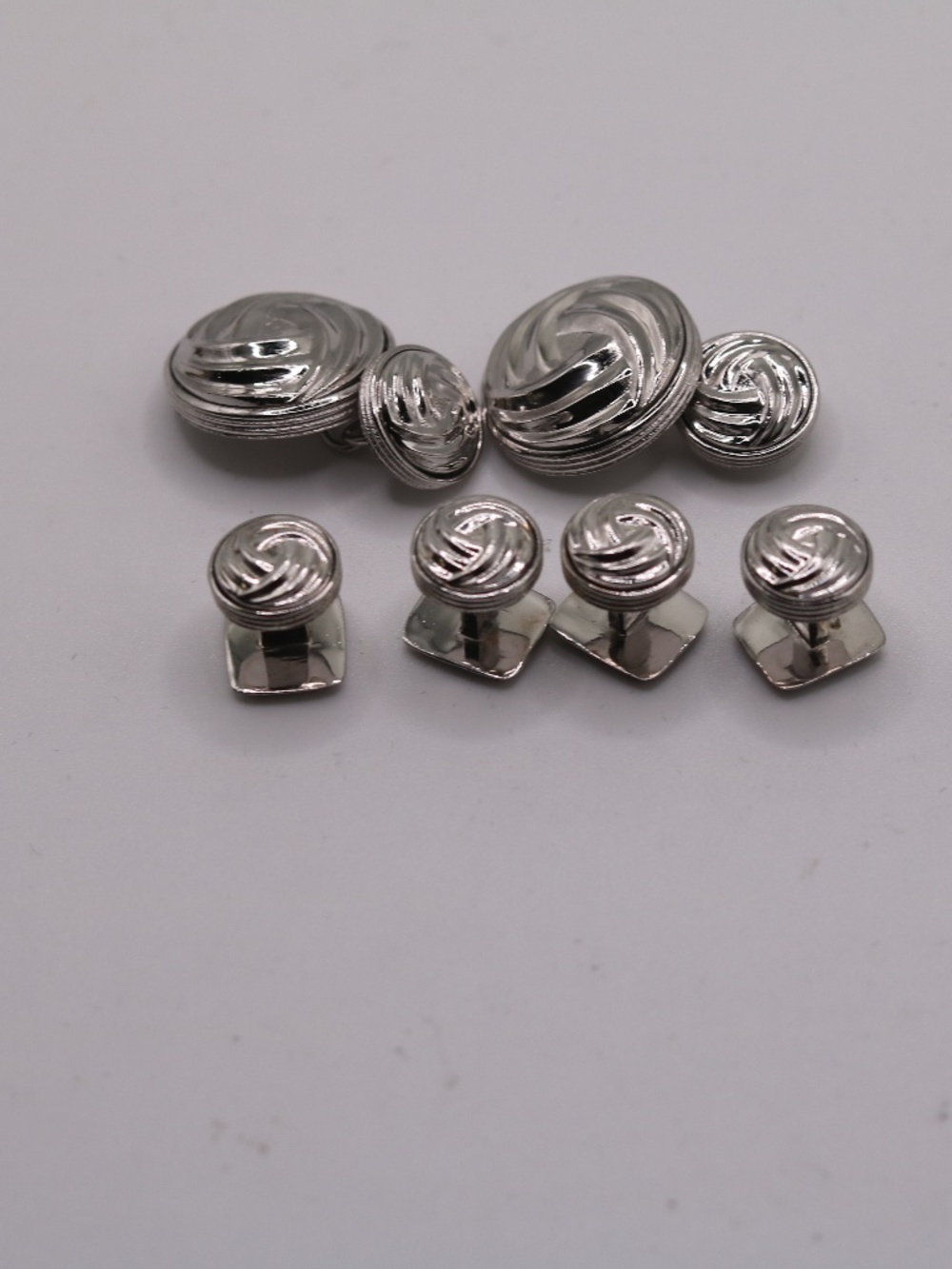 Sterling Silver Tuxedo Set